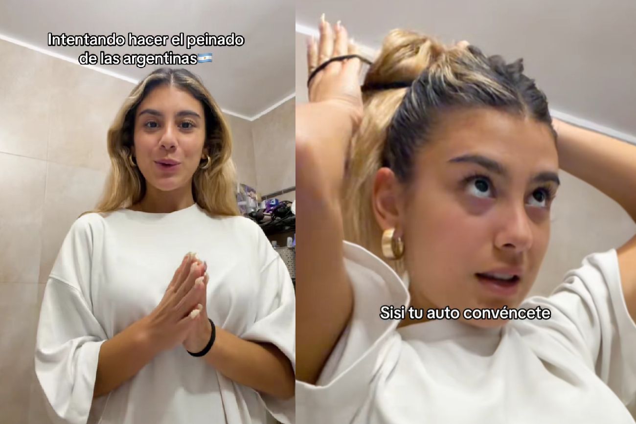 "Parece una palmera": una española quiso copiar el rodete de las argentinas y el resultado se hizo viral