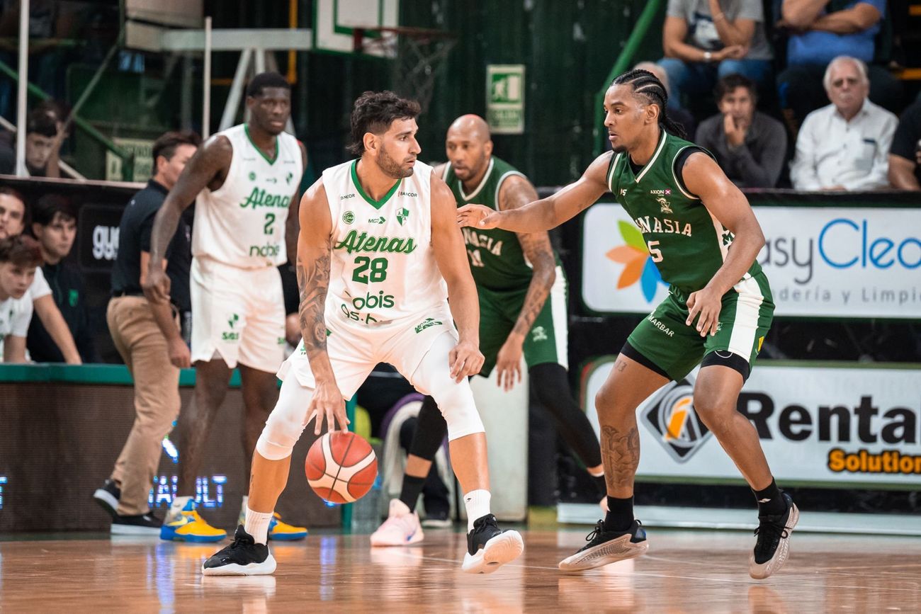 Atenas se enfrentó con Gimnasia y Esgrima en Comodoro Rivadavia por la Liga Nacional de Básquetbol. (Prensa Gimnasia)