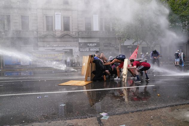 Imágenes de la protesta contra la Reforma Laboral, el miércoles 11 de febrero.