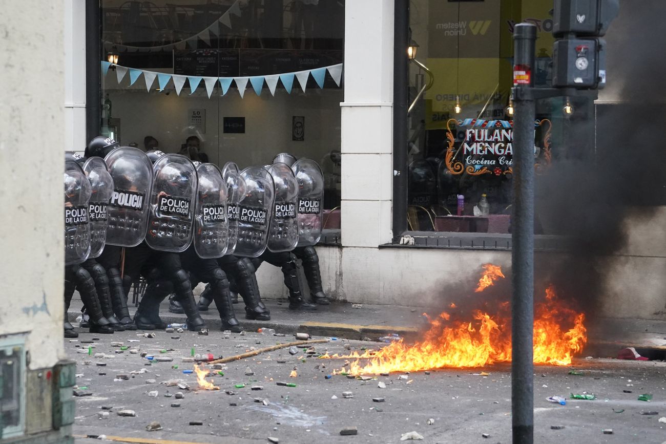 Imágenes de la protesta contra la Reforma Laboral, el miércoles 11 de febrero.
