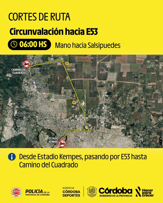 L’Étape Argentina by Tour de France: Cortes de tránsito previstos para este domingo 22