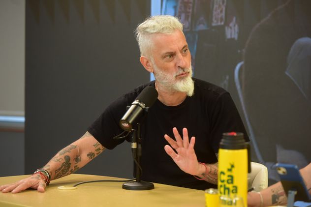 José Palazzo en el streaming de La Voz en Vivo.  