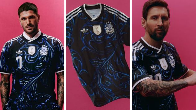 Gala negra y fileteado: la Selección Argentina presentó su nueva piel para el Mundial 2026.