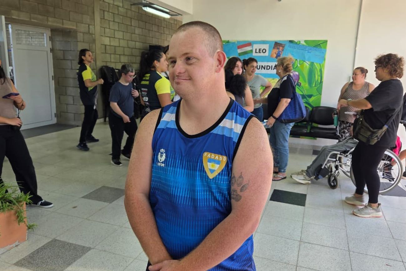 Leo Seculini, el jesumariense que integra la selcción argentina que va al mundial de básquet adaptado para personas con síndrome de Down. 