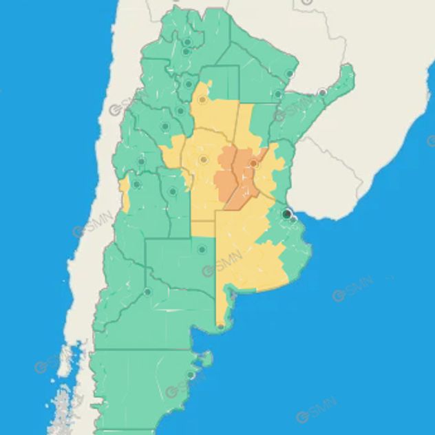 Alertas amarilla y naranja para todo el territorio de Córdoba.