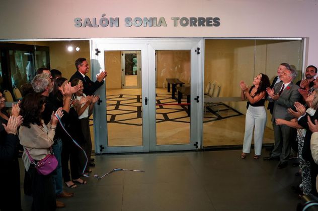 Acto en el que nombraron Sonia Torres la sala de situación del Centro Cívico.
