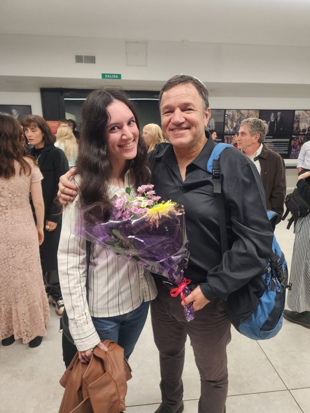 Marcelo Polakoff con su única hija, Iara. 