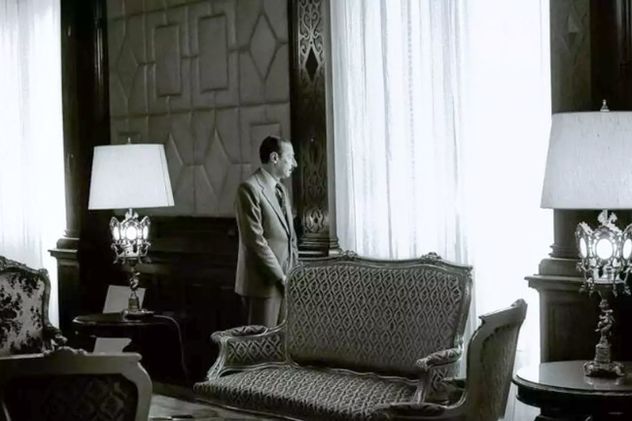 Videla en su despacho de Casa Rosada durante la dictadura.