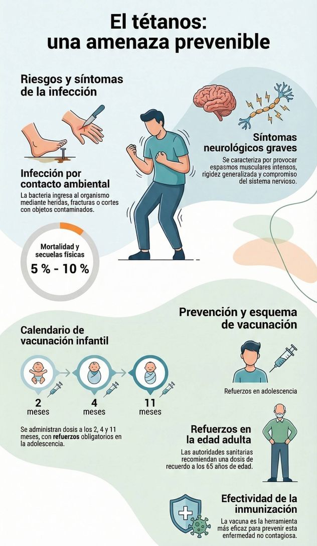 Tétanos. Infografía