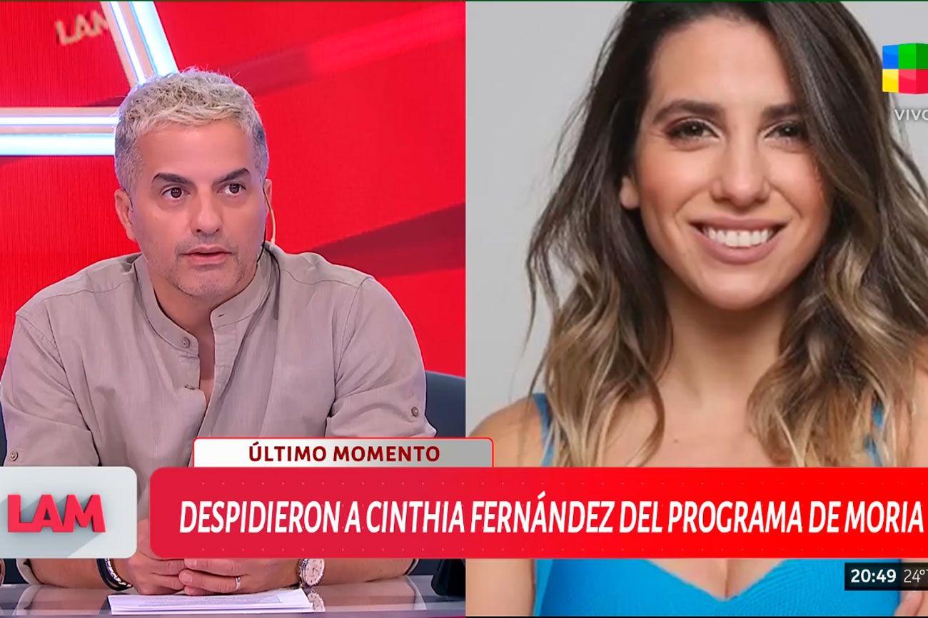 Cinthia Fernández, despedida del programa de Moria. Captura pantalla.