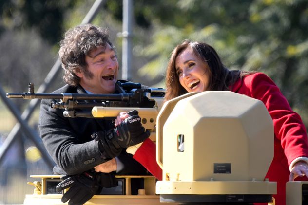 Javier Milei y Victoria Villarruel, el 9 de Julio de 2024