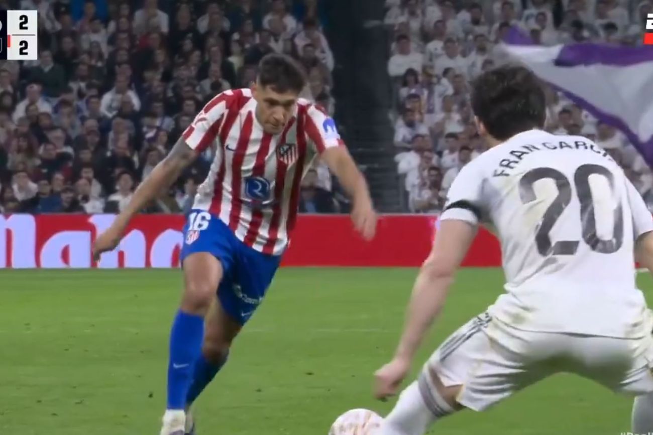 Nahuel Molina, que hizo un golazo en Atlético ante Real Madrid. 
