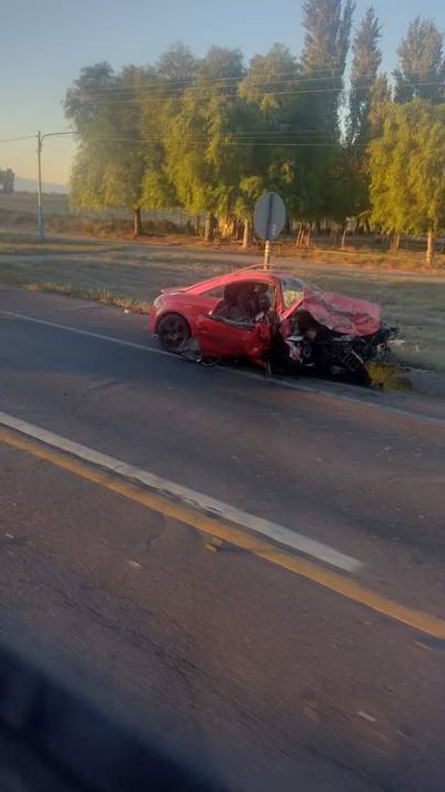 Terrible choque en ruta 20 de San Juan.