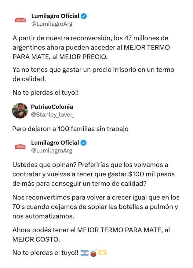 La respuesta de Lumilagro a través de su cuenta de X que generó polèmica en redes. 