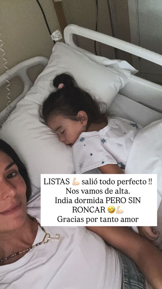 China Ansa compartió cómo salió su hija de la operación de amígdalas y adenoides.