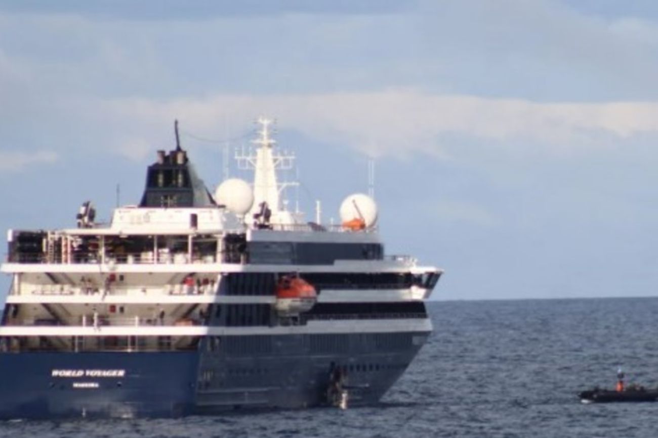 Murió el turista estadounidense que fue rescatado de un crucero en el Pasaje de Drake