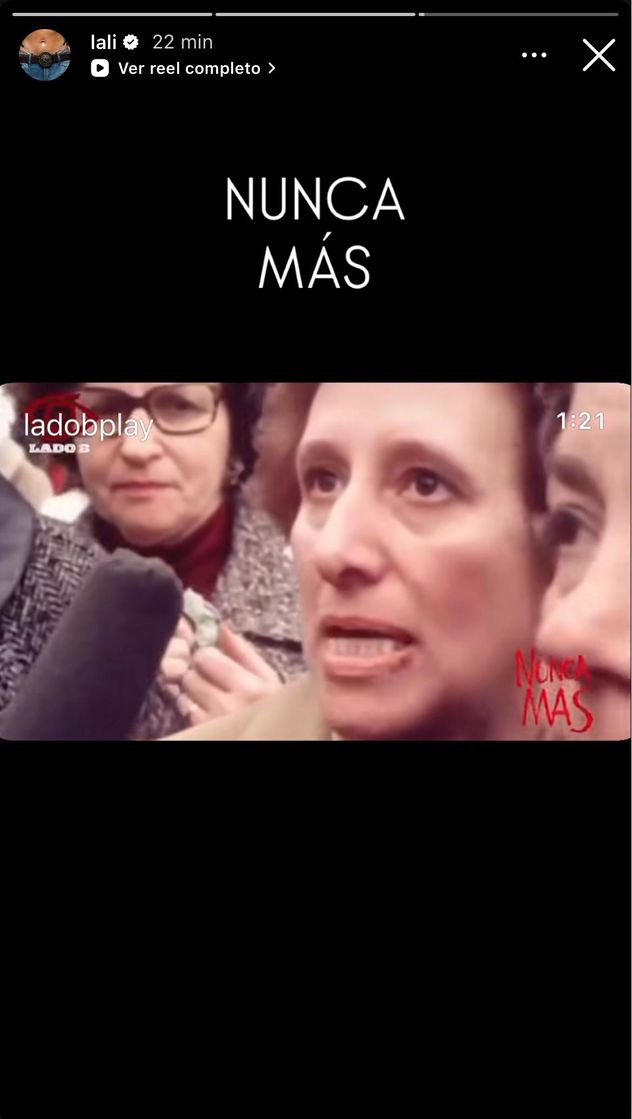 24 de marzo: los mensajes de los famosos a 50 años del golpe militar que conmovieron las redes (Captura de pantalla)