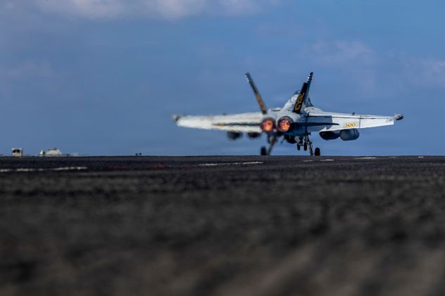 El poderoso portaaviones USS Nimitz.