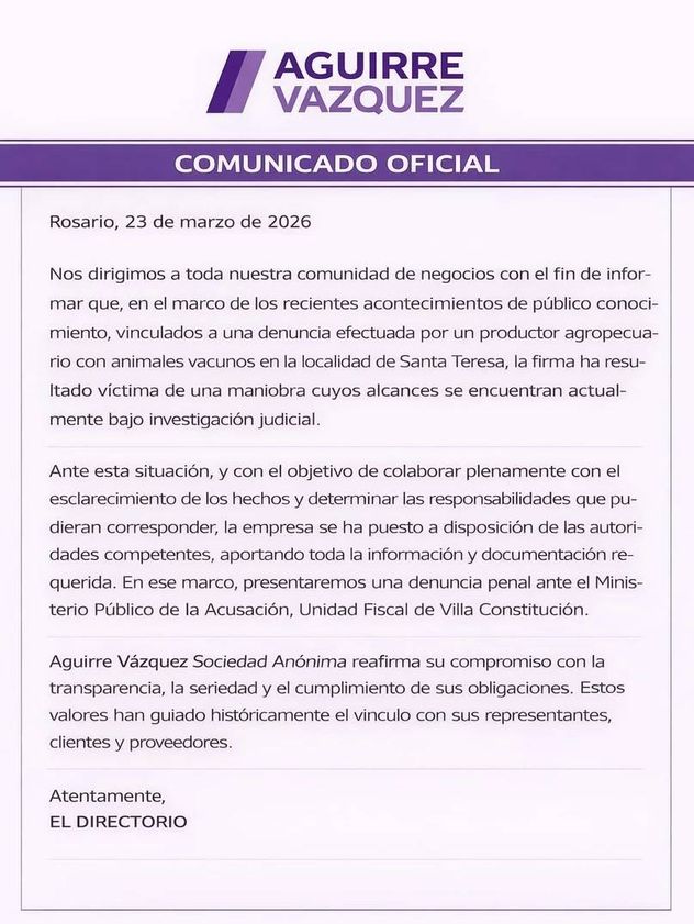Comunicado.