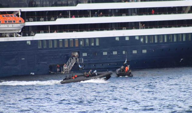 El amplio despliegue para rescatar a un turista en un crucero.
