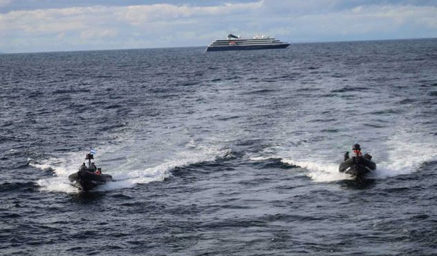 El amplio despliegue para rescatar a un turista en un crucero.
