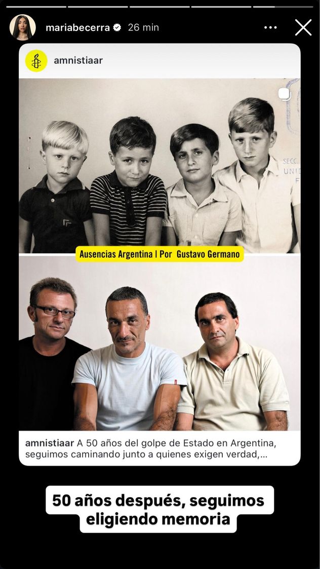 24 de marzo: los mensajes de los famosos a 50 años del golpe militar que conmovieron las redes (Captura de pantalla)
