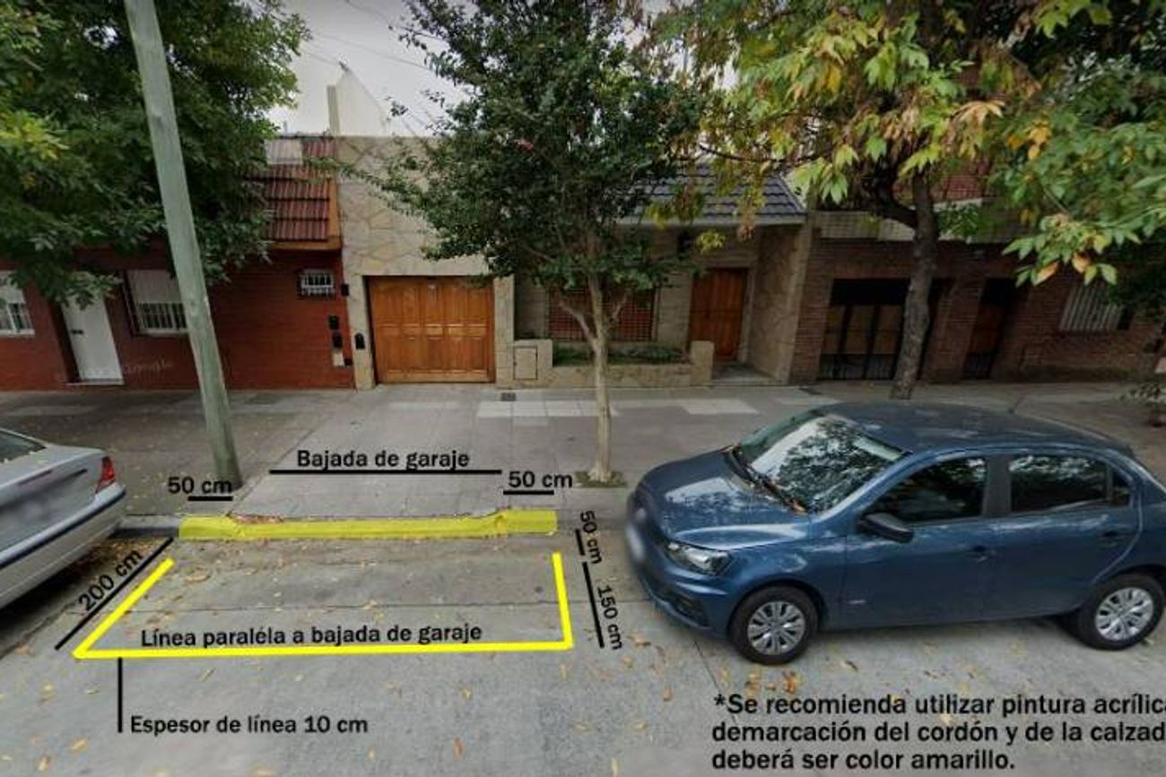 Guía oficial: cómo pintar el cordón amarillo del garaje para evitar multas en Buenos Aires.