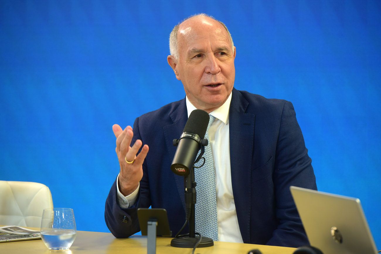 Ricardo Lorenzetti en el streaming de La Voz en Vivo.  