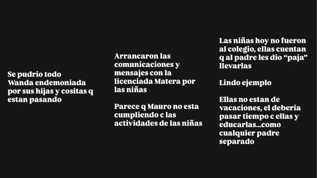 Las historias que publicó Yanina Latorre sobre el reciente conflicto entre Mauro Icardi y Wanda Nara.