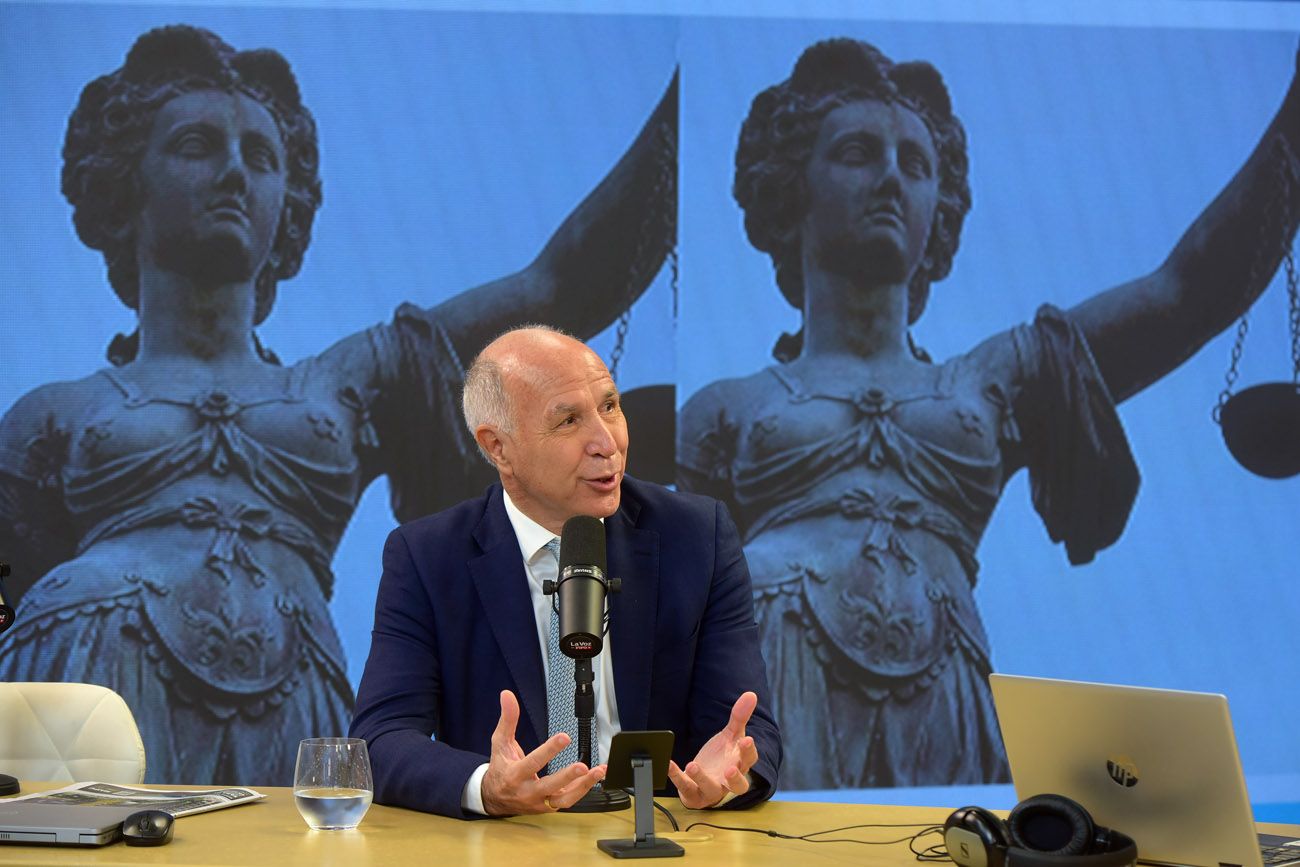 Ricardo Lorenzetti en el streaming de La Voz en Vivo.  