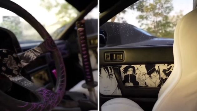 Lit Killah mostró por dentro el auto que le compró a un cordobés y que equipó al mejor estilo "otaku".