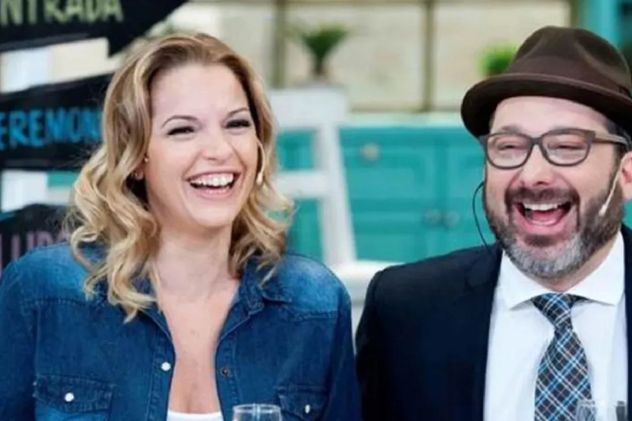 Carina Zampini junto a Gerado Rozín cuando conducían juntos "Morfi".
