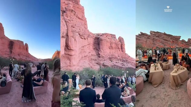 Salta. Imágenes del casamiento que se realizó en la Quebrada de las Cochas, en Cafayate.