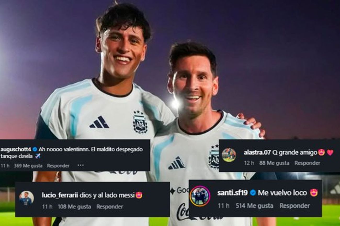 Valentín Dávila. El delantero albiazul vive días inolvidables: fue citado a la Sub 20, jugará un amistoso ante Estados Unidos y cumplió el sueño de fotografiarse con su ídolo "Leo" Messi en el predio de AFA. Los saludos de sus compañeros en la "T", imperdibles.