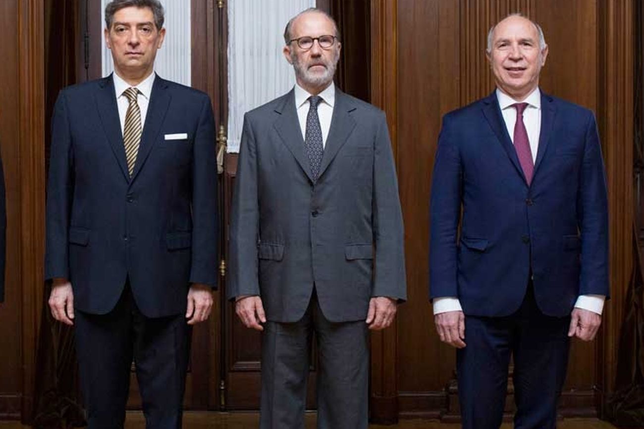 Ministros. Los tres jueces de la Corte Suprema avanzaron sobre el Consejo de la Magistratura enviando un proyecto de reforma. (Archivo / La Voz)
