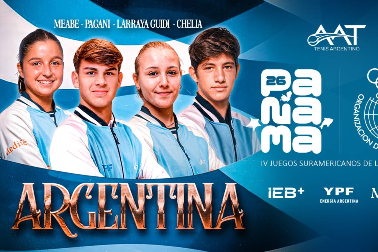 El tenis argentino confirmó sus representantes para los Juegos Sudamericanos de la Juventud Panamá 2026.