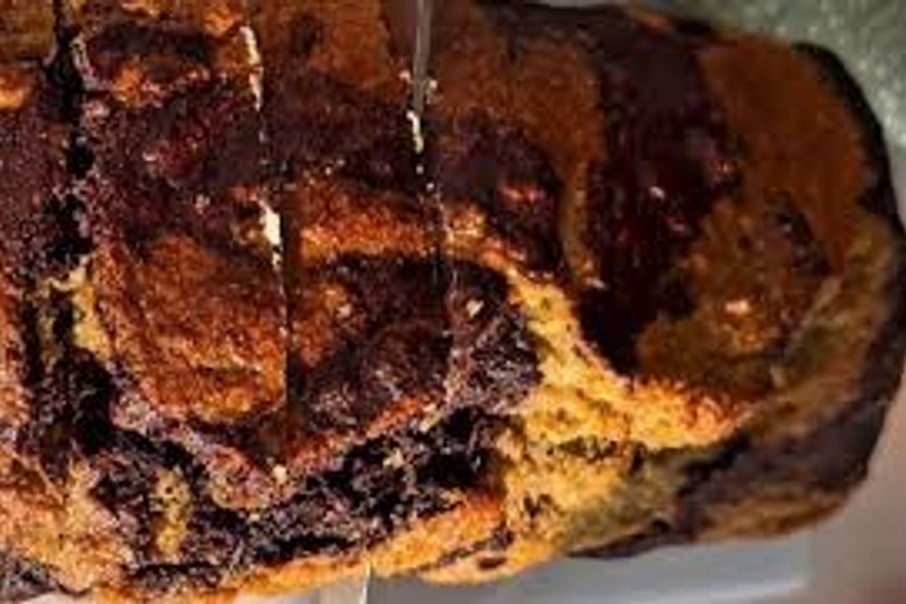 Cómo hacer budín de naranja marmolado sin azúcar y en licuadora.