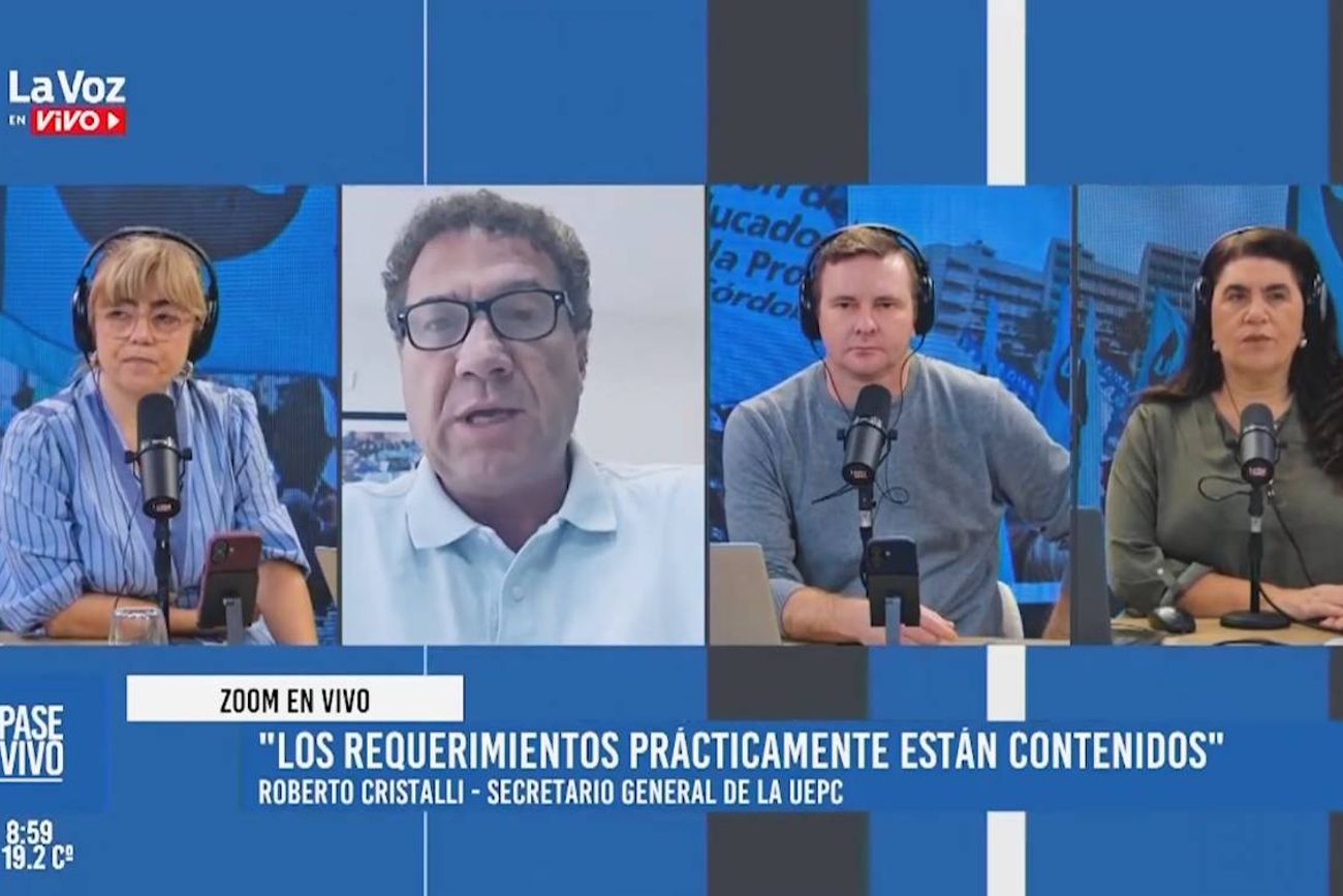 Roberto Cristalli de la UEPC en La Voz En Vivo.