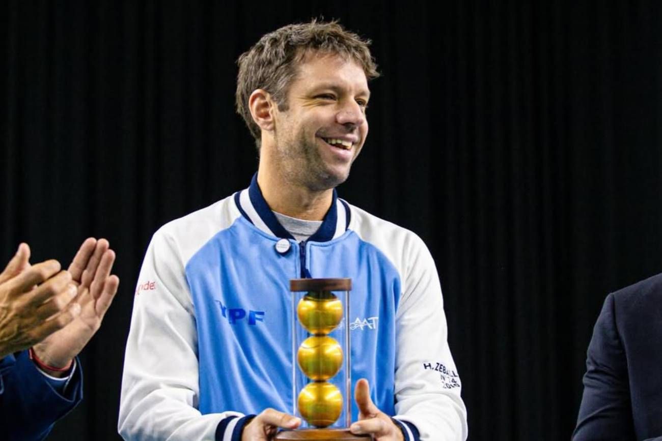 Horacio Zeballos fue homenajeado el año pasado por la AAT cuando jugó el Final 8 de Copa Davis con Argentina.