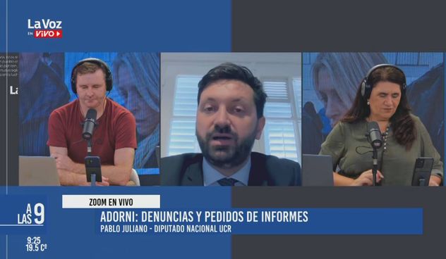 El diputado radical Pablo Juliano dijo en La Voz en Vivo que Manuel Adorni dejó muchas duds con sus explicaciones. (La Voz)
