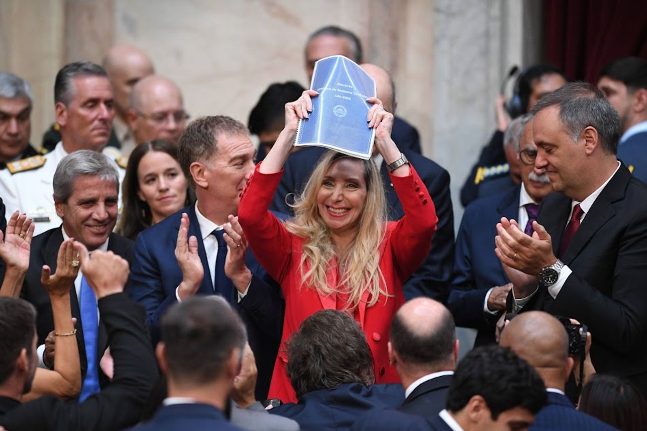 La secretaria general de Presidencia, Karina Milei, en la apertura de sesiones del Congreso (Foto: Comunicación Senado)