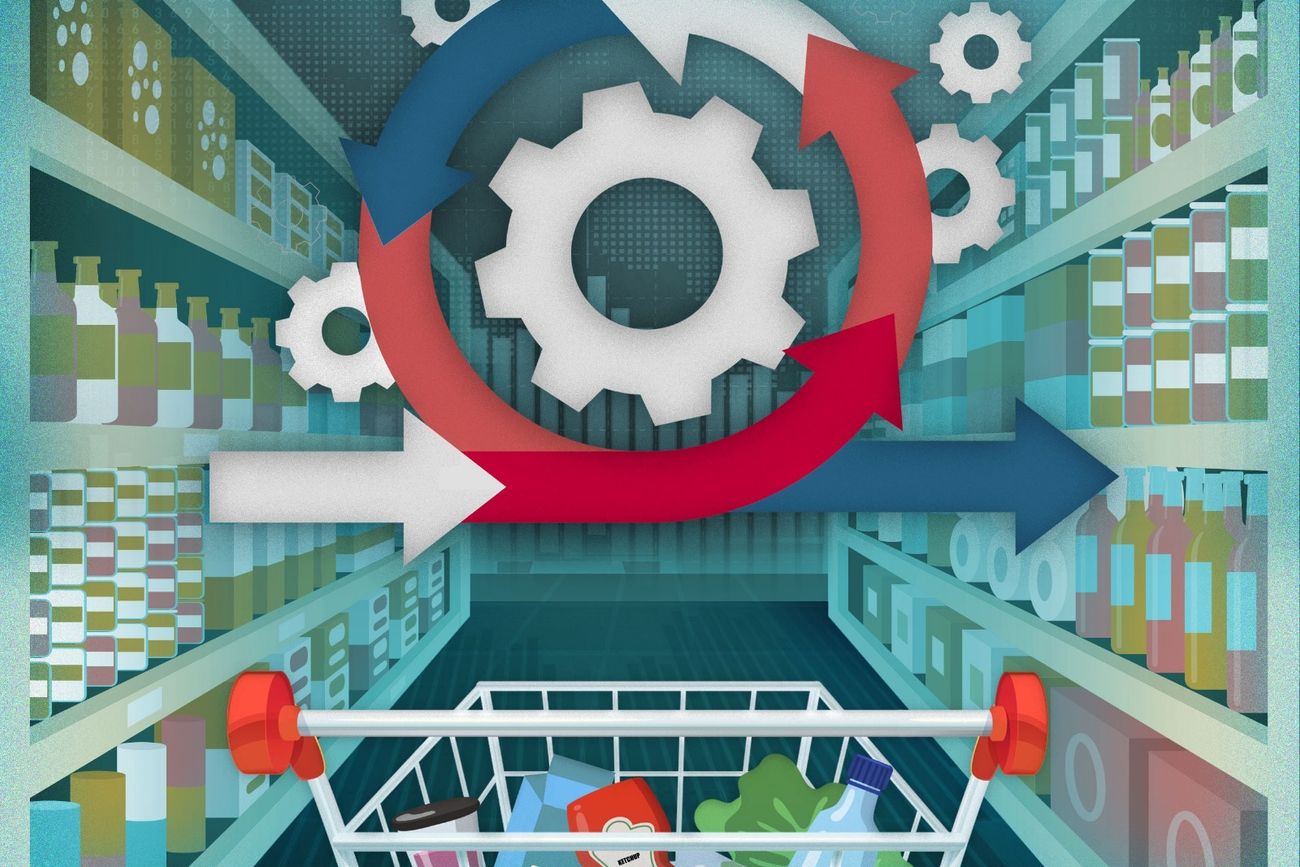 En enero, los supermercados vendieron más de $ 2,276 billones en el país. (Ilustración Oscar Roldán) 