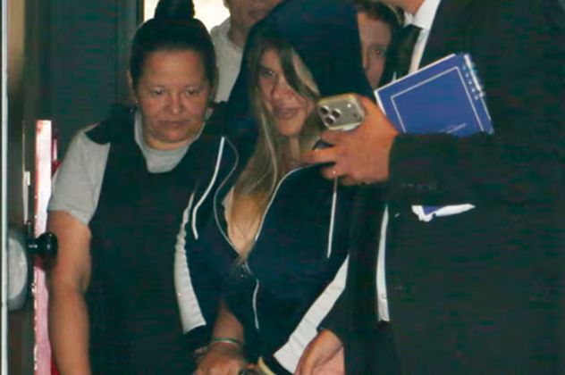Morena Rial, al recibir domiciliaria. (La Nación/Gerardo Viercovich)