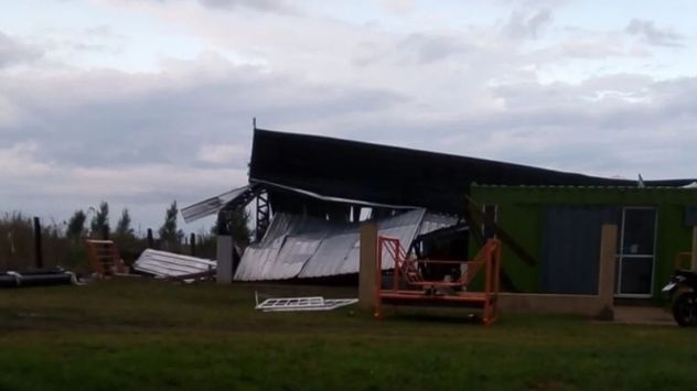 Un tornado provocó destrozos en Bombal, Santa Fe. (El Litoral) 