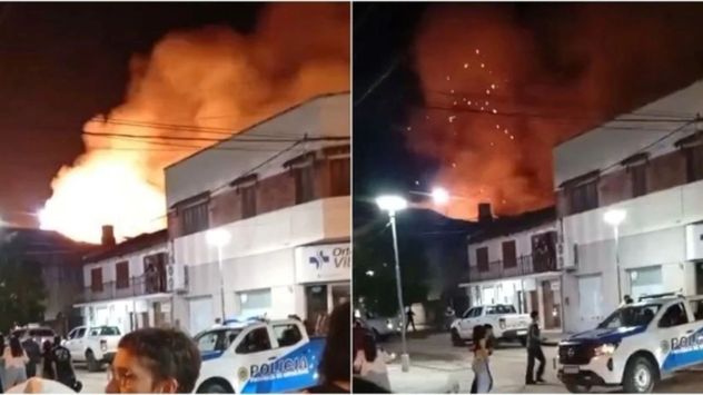 Explosiones e incendio en un patio de comidas en Entre Ríos: hay cuatro heridos, tres de gravedad (Gentileza)