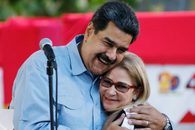 Nicolás Maduro y Cilia Flores