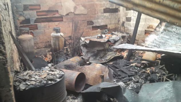Explosiones e incendio en un patio de comidas en Entre Ríos.(Gentileza)