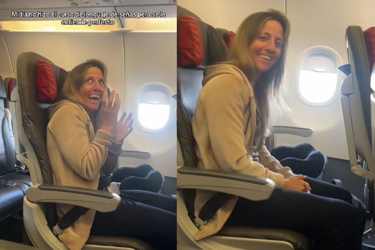 "No hay manera de pasarlo mal": una tía se volvió viral por su desopilante imitación de la azafata en pleno vuelo