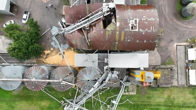 Un tornado provocó destrozos en Bombal, Santa Fe. (El Litoral) 