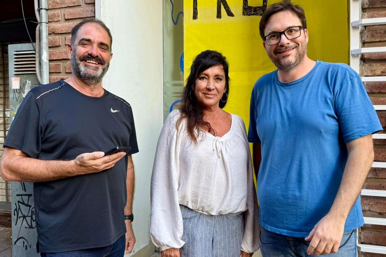 Oscar Tamis, Laura Rodríguez Machado y Oscar Agost Carreño, este domingo en la interna del PRO.